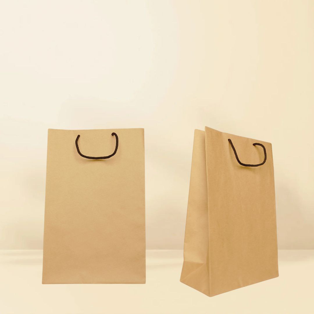 Medium Kraft paperbag (Rope handle – 50 Pcs)